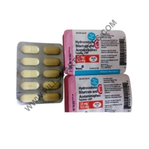 Hydrocodone 325mg tablet for moderate to severe pain relief